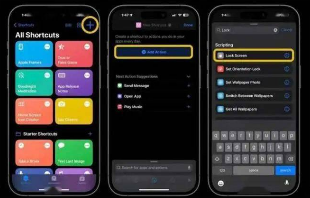 朝阳苹果14锁屏维修店分享iPhone14升级iOS16.4后如何创建锁屏快捷方式 